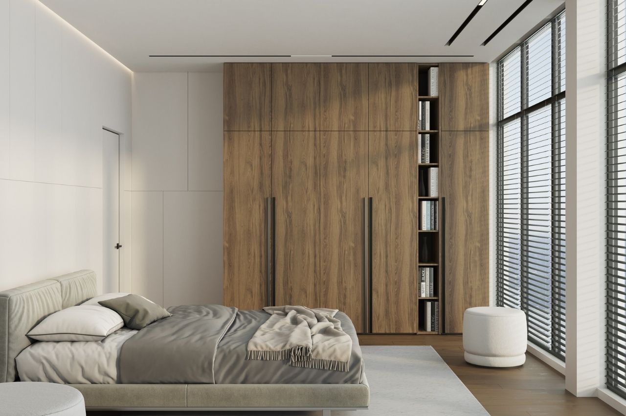 Tủ quần áo gỗ công nghiệp 4 cánh
