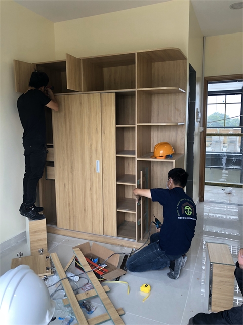 Xưởng mộc thi công tủ quần áo gỗ giá rẻ tại quận 12
